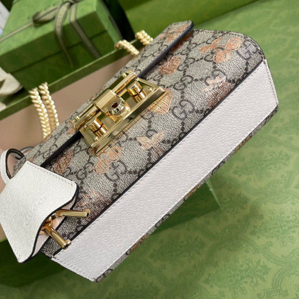 G*u*i padlock small berry shoulder bag