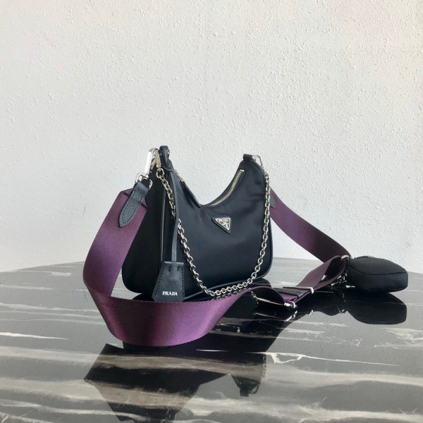 Pra*a nylon hobo bag