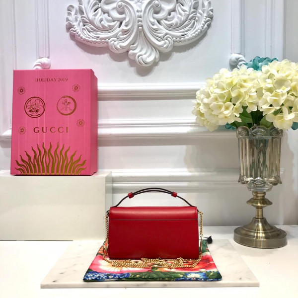 G*u*i zumi smooth leather mini shoulder bag