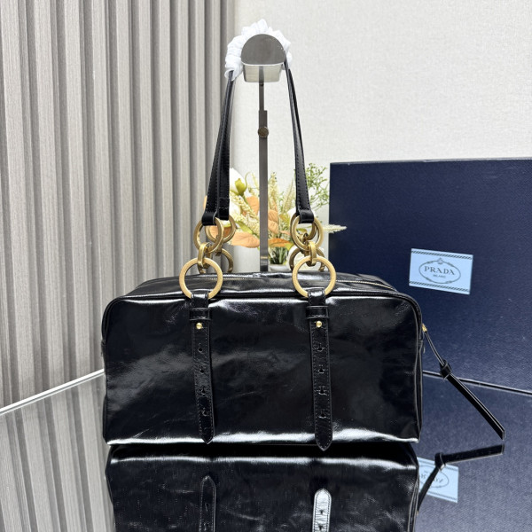 Pra*a dangle medium leather top-handle bag