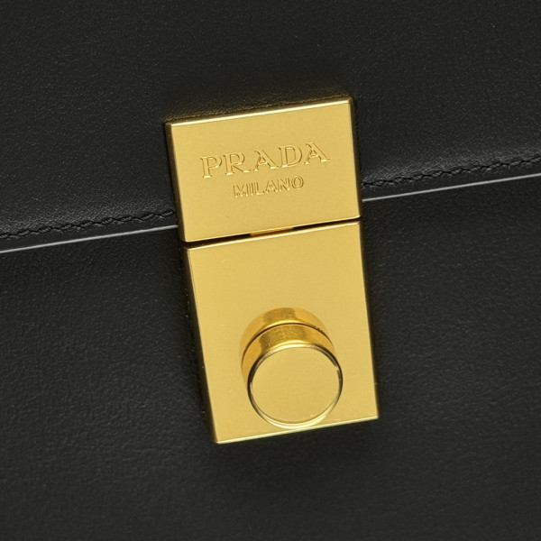 Pra*a soft sound medium leather shoulder bag