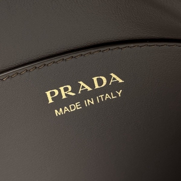 Pra*a demi-lune large suede shoulder bag