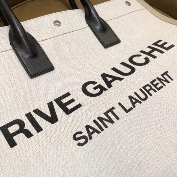 Y*L rive gauche tote bag in linen and leather